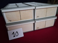 LOT 4 BOITES D’ARCHIVAGE DIAPOSITIVES LEITZ À 2 PANIERS de 50 diapos-L10- 400 d.