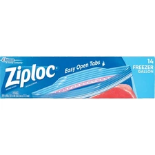 Ziploc 1 Gal. Double Zipper Freezer Bag (16-Count) 1365 Plastic Clear