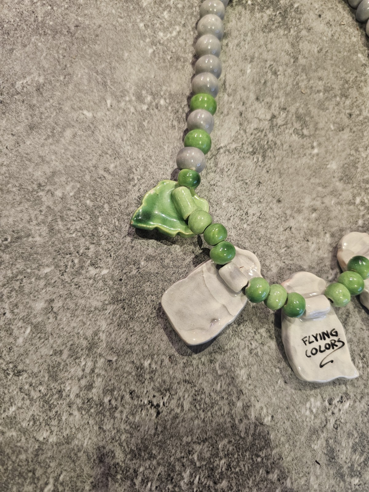 VTG Flying Colors Signed Ceramic Monkey Palm Leaf… - image 8