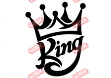 King Crown Car Decal Bumper Sticker Auto Vinyl Vehicle Graphic Symbol Royal Gift