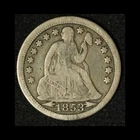 1853-P Seated Liberty Dime — photo from another recent sale