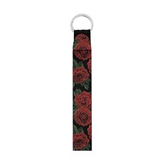 Keychain Wristlet Strap for Key Hand Wrist Lanyard Keyring Holder Rose