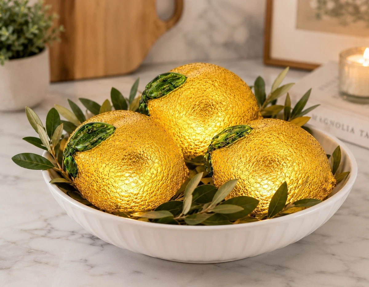 置物 remon 置物 remon 置物 remon Ceramic Decorative Lemons for