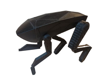 Black Mirror Metalhead Hund Roboter 3D gedruckter Modellbausatz
