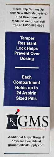 Med-e-lert Automatic Pill Dispenser 28 Day 7 Day 4 Times Needs KEY - Works Great - Picture 10 of 10