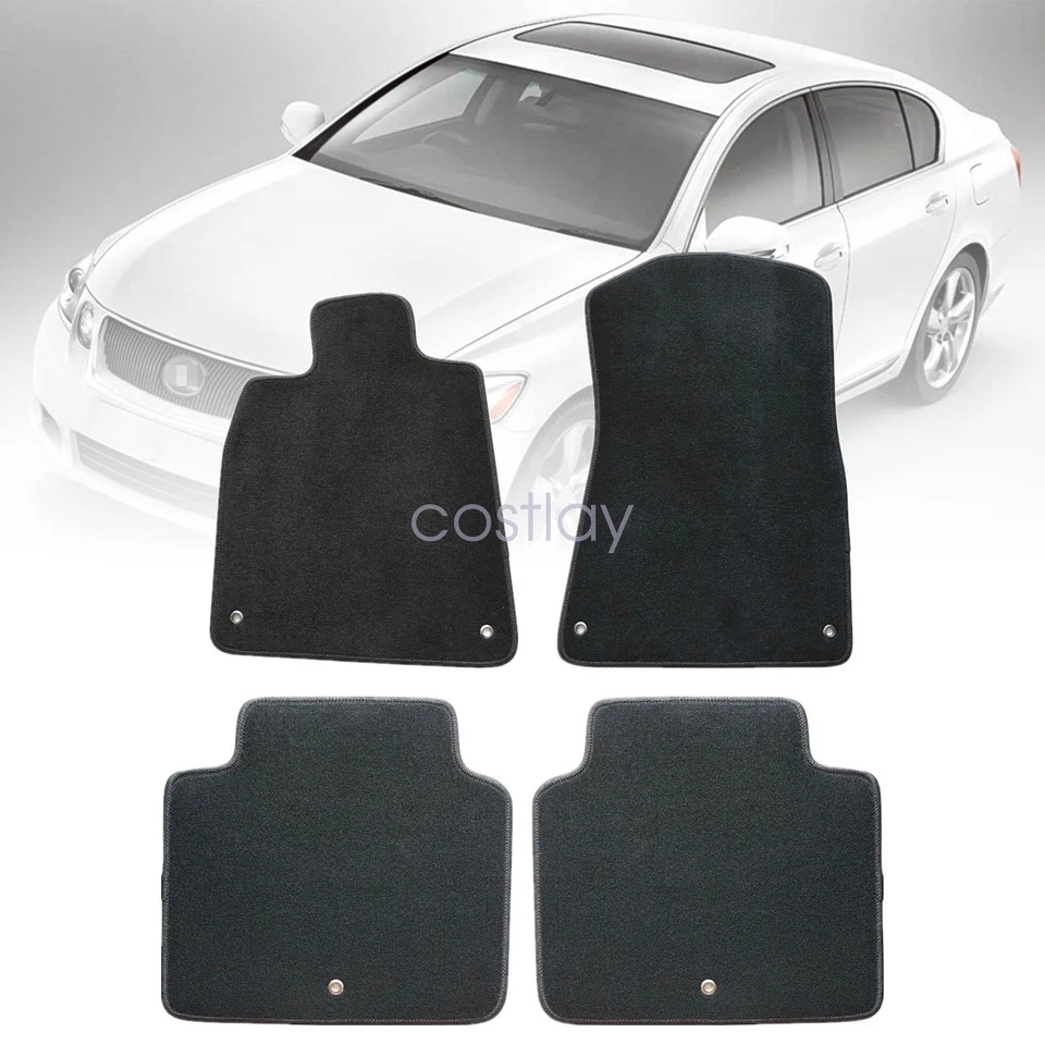 Fits 2006-2011 Lexus GS300 GS350 GS460 Front Rear FLOOR MATS Carpet Velour - Image 3 of 4
