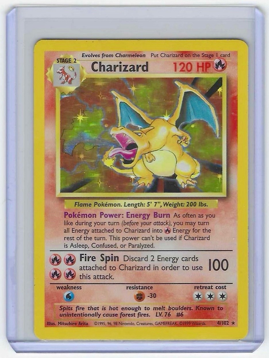 Charizard 4/102 Holo Rare 1999 Mint Near-Mint   Quality Guaranteed or Refund