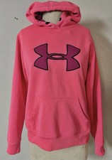 Under Armour UA Storm Fleece Semi Fitted Pink Sweatshirt classic Hoodie Small