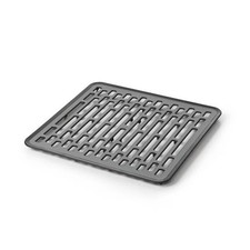 OXO Small Sink Mat:Gray Kitchen Sink Protector & Dish Drying Rack,12.25" x 11.5"