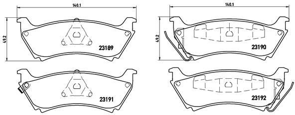 Brembo Bremsbelagsatz, Scheibenbremse P 50 040 FüR MERCEDES-BENZ-image