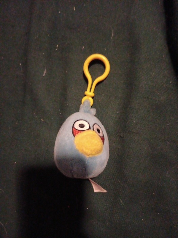 Angry Birds Plush Blue Jay Bird Backpack Clip 2” HK-98 Commonwealth 2010