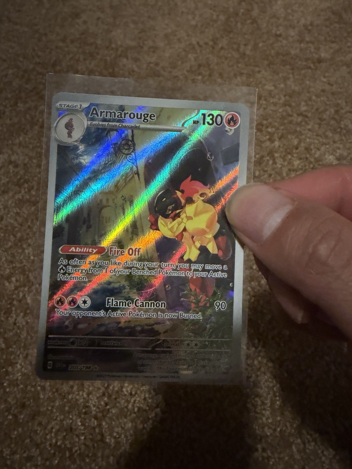 Armarouge Scarlet & Violet Base Illustration Rare Holo Pokémon TCG Card 203/198