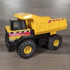 Vintage 1999 Mighty Tonka 768 Hasbro Pressed Steel Metal Yellow Dump Truck Toy