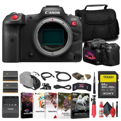 Canon EOS R5 C Mirrorless Cinema Camera + 64GB TOUGH Card + Bag + Charger + More