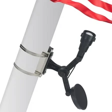 Solar Flag Pole Light, Flagpole Light Solar Powered, Super Bright PC Crystal LED