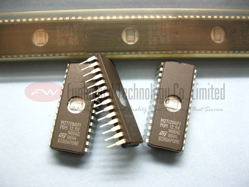 NOS ST M27128AF1 M27128A 27128 128KBIT UV EPROM 100NS x 1PC NEW | eBay