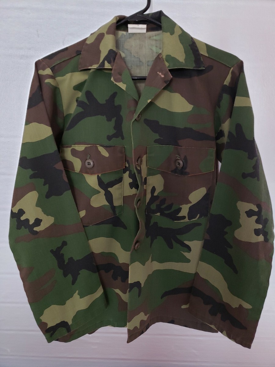 Vintage 1970s 70s US Army Camo Jungle shirt Mens size S Cotton | eBay