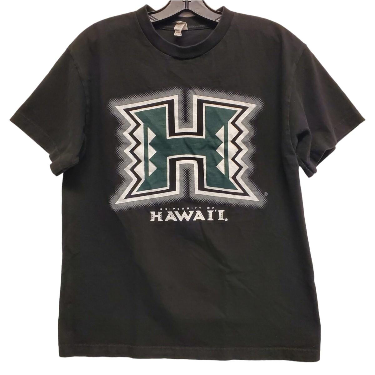 HAWAII RAINBOW WARRIORS Shirt Adult Medium Black H Tribal Logo