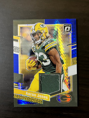 Aaron Jones 2023 Donruss Optic Threads Blue Hyper Relic #DT-AJ Jersey Packers SP