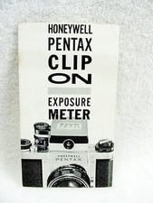 The Honeywell Pentax Clip-On Meter Instr.  1961  5pg  pics  How to  14.55