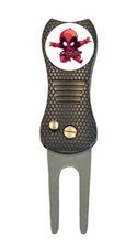 Deadpool Chibi Golf Ball Marker w/ Premium Switchblade Divot Tool