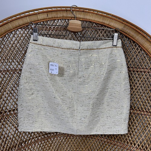 Forever 21 Skirt Cream Gold Size M Coctail Occasion Party - Picture 4 of 6