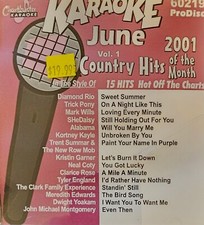2001 JUNE 60219 COUNTRY CHARTBUSTER KARAOKE CDG