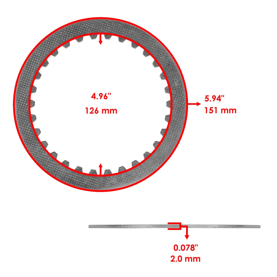 Clutch Friction Steel Plates And Springs Kit for Honda VTX1800 2002-2008 - Image 2 of 4