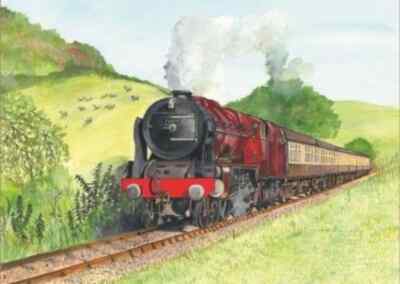 Royal Scot Lokomotive von Sue Podbery 1000 Teile Puzzle 690 mm x 480 mm (jg)