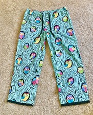 NICK  NORA   OWLS   SOFT COTTON PJ   PAJAMA PANTS ROOMY XL   NWOT  RARE 1990s