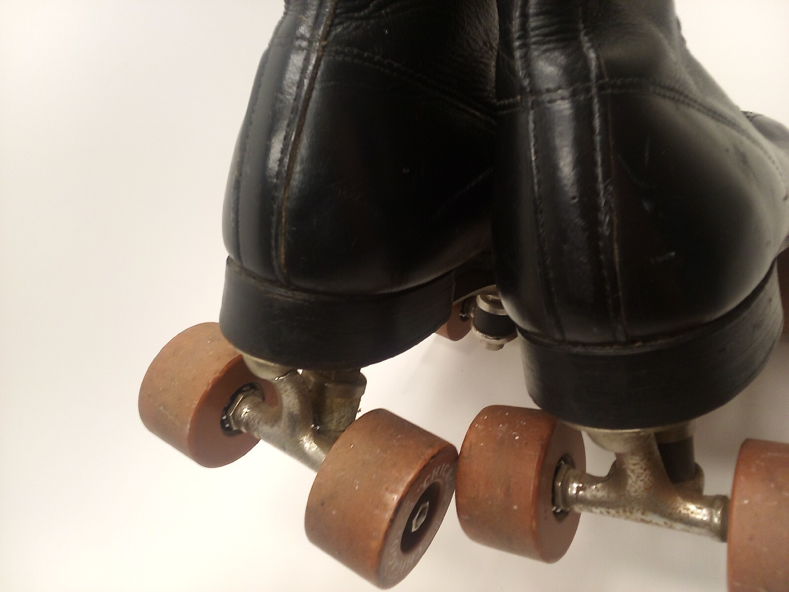 Vintage Chicago Ware Bros Black Leather ROLLER SKATES 1914 Chicago 76P