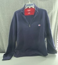 Chaps Ralph Lauren Mens XL Navy Pullover 1/4 Zip Quarter Everyday Fleece NWT 60