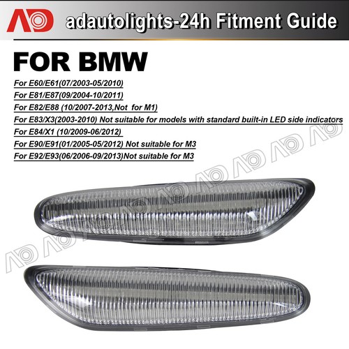 Luz de señalización lateral LED secuencial de 2 piezas para BMW E60 E61 E82 E88 E90 E91 E92 E93 - Imagen 10 de 11