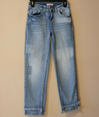 HOT KISS Juniors Size 2 Stretch Jeans Denim Hi-Rise Straight #p22-28