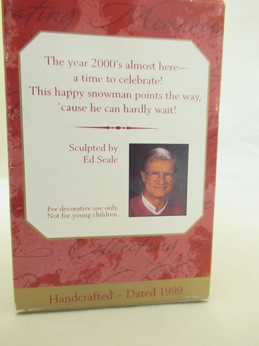 1999 MILLENNIUM SNOWMAN Hallmark Keepsake Ornament - Free Shipping! - Picture 5 of 5