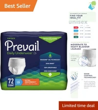 Ultra-Soft Adult Incontinence Underwear Pack - Large, Maximum Absorbency, Unisex