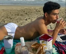 New Mens Sexy Cool White Side Mesh Style Low Rise Bikini Swim Brief-Gay Interest