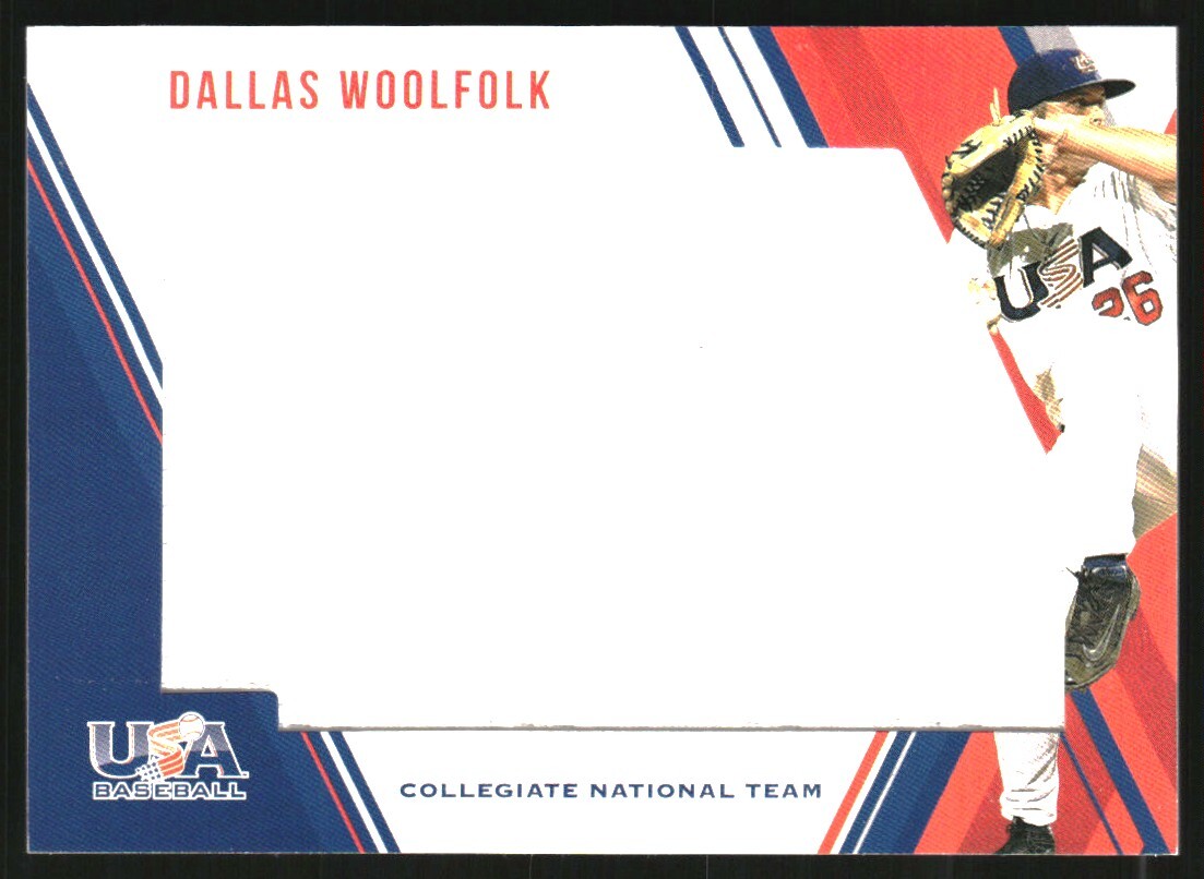 2018 USA Baseball Stars/Stripes Jumbo Materials 6 Dallas Woolfolk