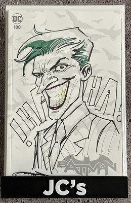 BATMAN #100 CVR-D BLANK VAR SIGN/REMARK JOKER BUST SAJAD SHAH ONE-OF-A-KIND COA