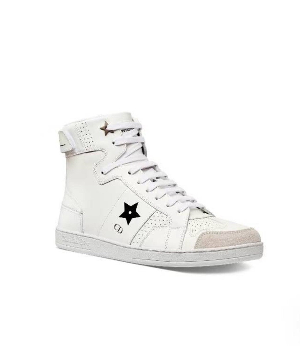 Christian Dior Women's Dior Star white Calfskin and Suede Christian Dior Women's Dior Star white Calfskin and Suede