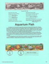 AQUARIUM FISH SET 1999 #3317-20  USPS FD Souvenir Page