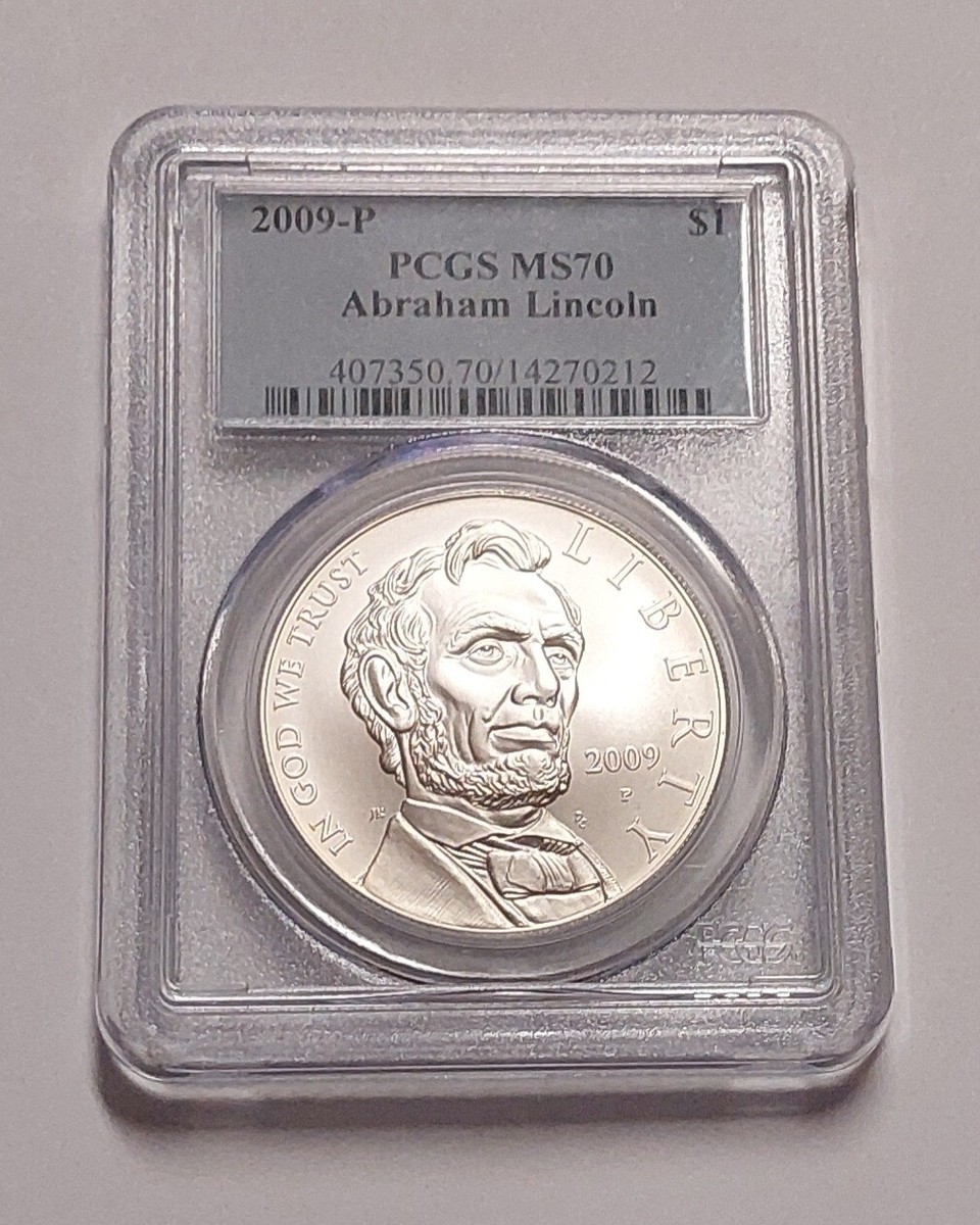 アメリカ 2009年 リンカーン PCGS MS70 2009 -P Abraham Lincoln Bicentennial Silver Dollar PCGS MS