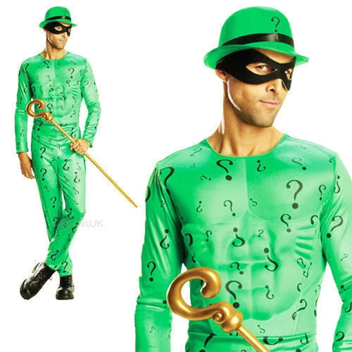 New Batman Riddler Cos Costume Riddler Cos costume Halloween Riddler
