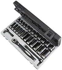 Grey Pneumatic 81627RD 27PC 3/8in Drive 6PT FRACT STD & DEEP DUO-SOCKET SET