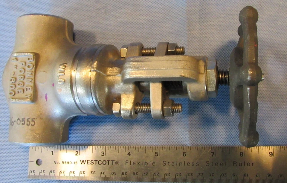 New BONNEY FORGE HL38L-NACE-LE Globe Valve 1" Class 800 Socket Weld Stainless - Image 2 of 4