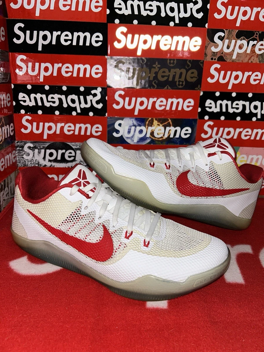 NIKE KOBE 11 TB Shoes - White/ Gym Red Rare Color-Way - Men\'s Size 16 Nike Kobe 11 TB White Gym Red | eBay main image 2