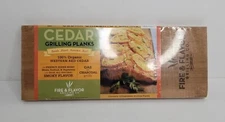 Cedar Grilling Planks 100% Organic Western Red Cedar, 2 Planks, Fire & Flavor 