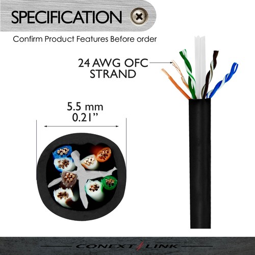 1pc 1.5 ft Black CAT6 Network Wire LAN Cable Patch Cord Ethernet Internet Router - Picture 3 of 9