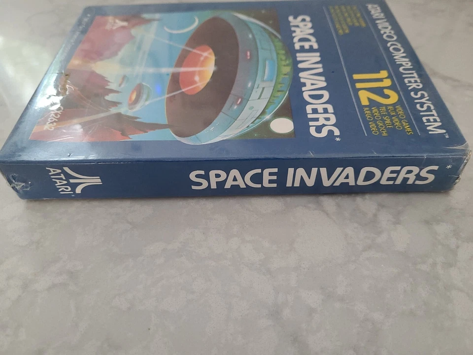 Space Invaders Atari 2600 Sealed NSIB New CX2632 Blue Box Hang Tab Grade WATA  - Image 3 of 4