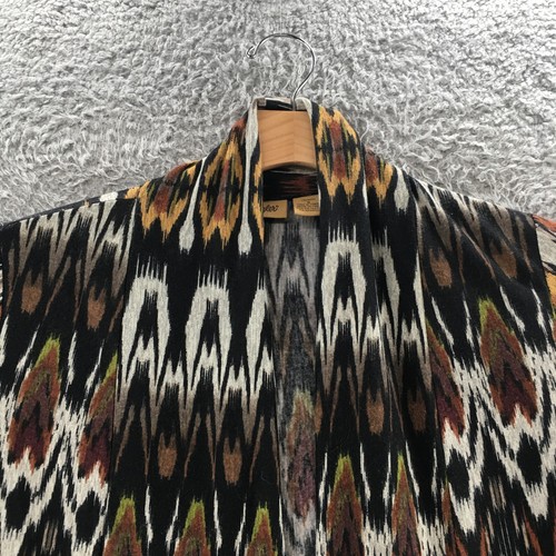 Wrangler Open Front Cardigan Cover Up Womens S Multicolor Geometric Print Casual - Picture 6 of 17